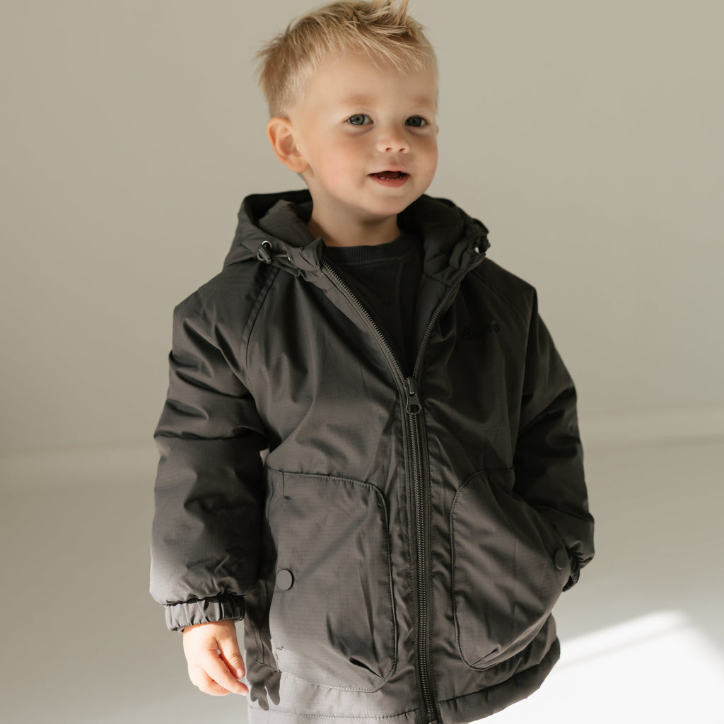 Midnight Charcoal Puffer Jacket
