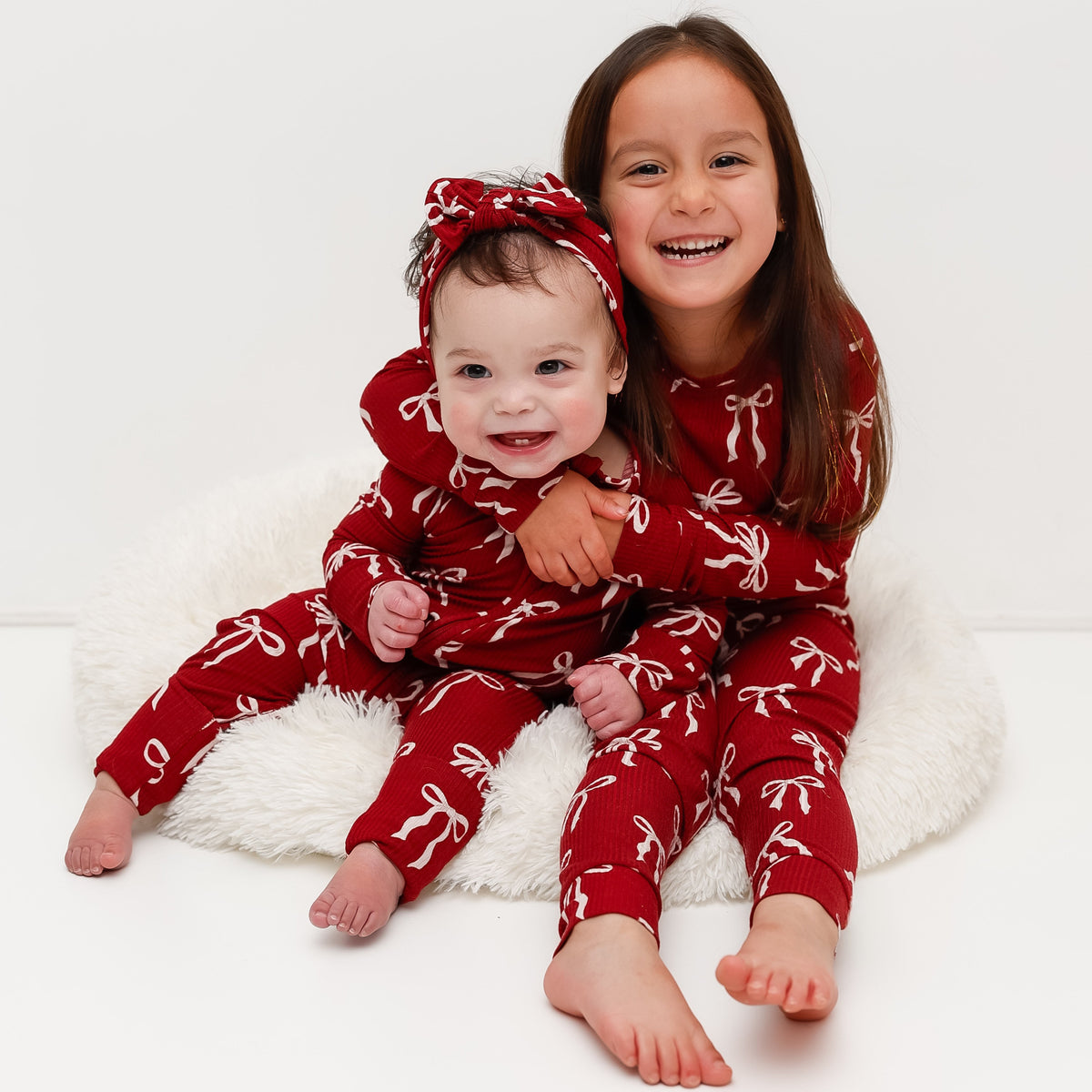 Coquette Bows Red Small Ribbed Zip Romper