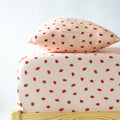 Strawberries Twin Sheet With Pillow Case