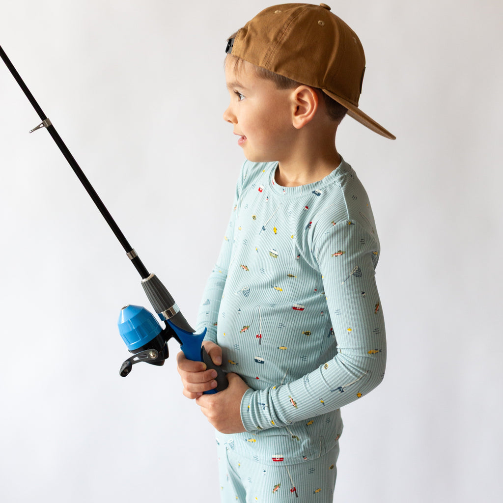 Gone Fishing Small Ribbed Two-Piece Set