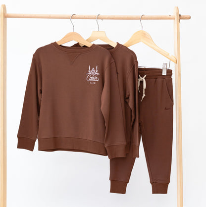 Cabin Pinecone Bamboo French Terry Pullover & Jogger Set