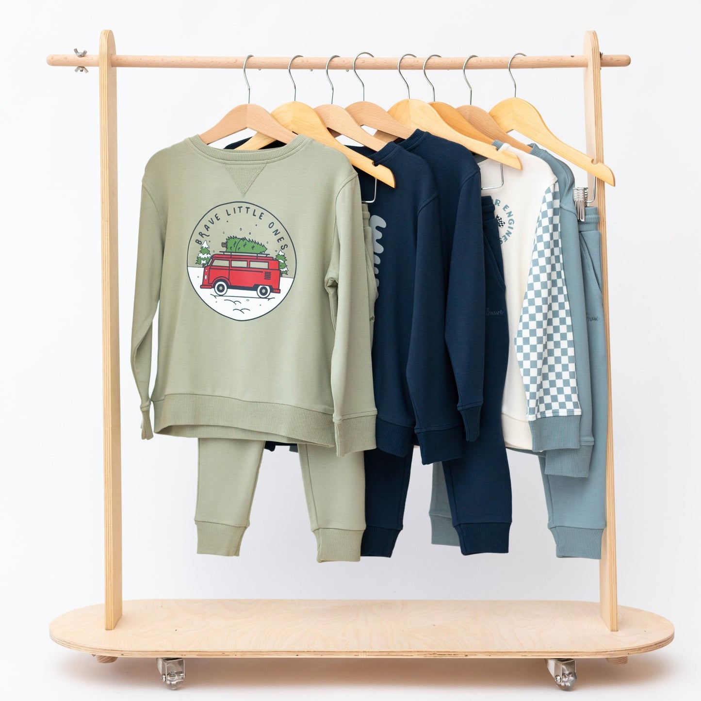 VW Bus Pale Sage Bamboo French Terry Pullover