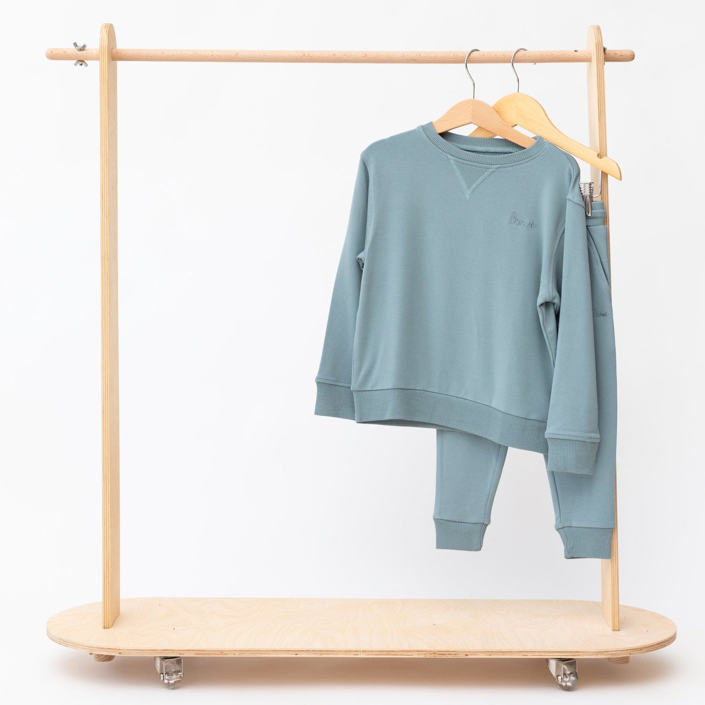 Slate Blue Solid Bamboo French Terry Pullover