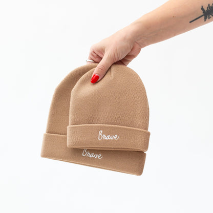 Pecan Bamboo Knit Beanie