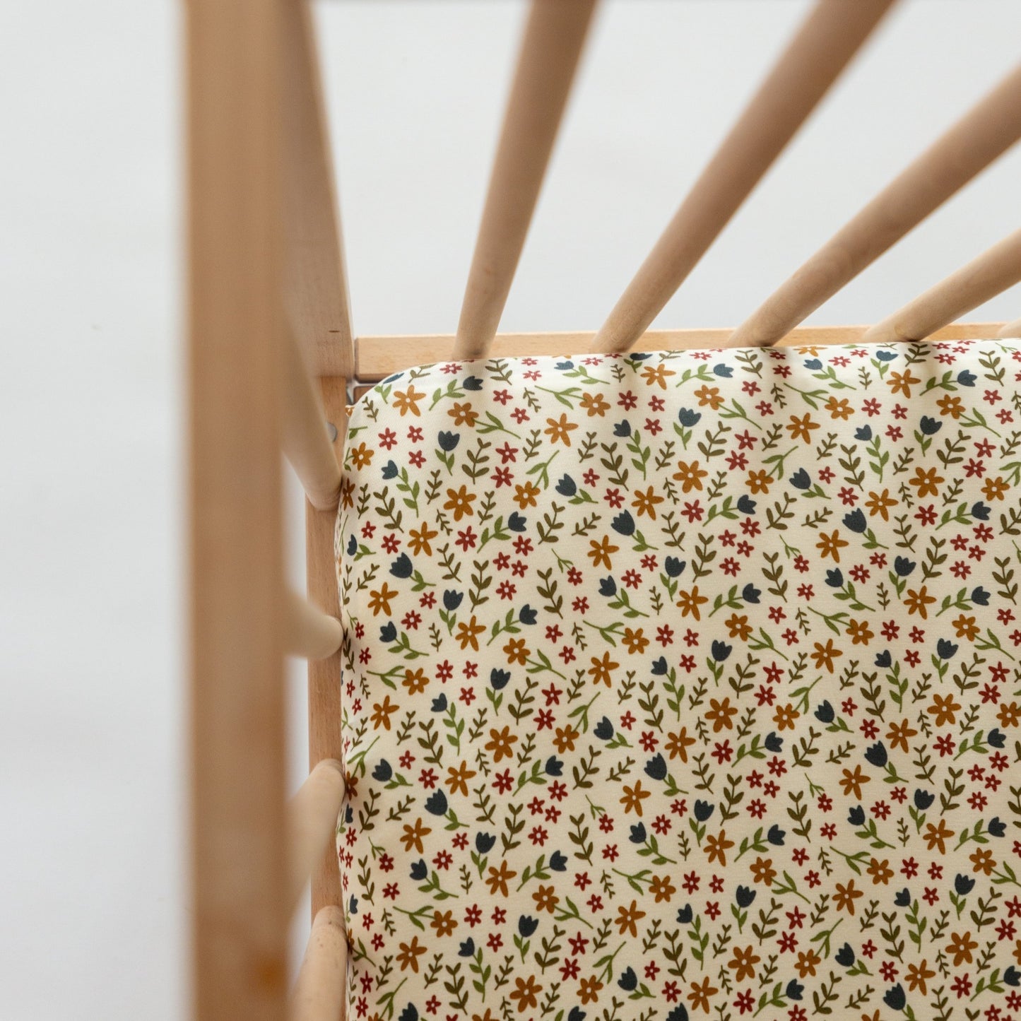 Cream Floral Crib Sheet