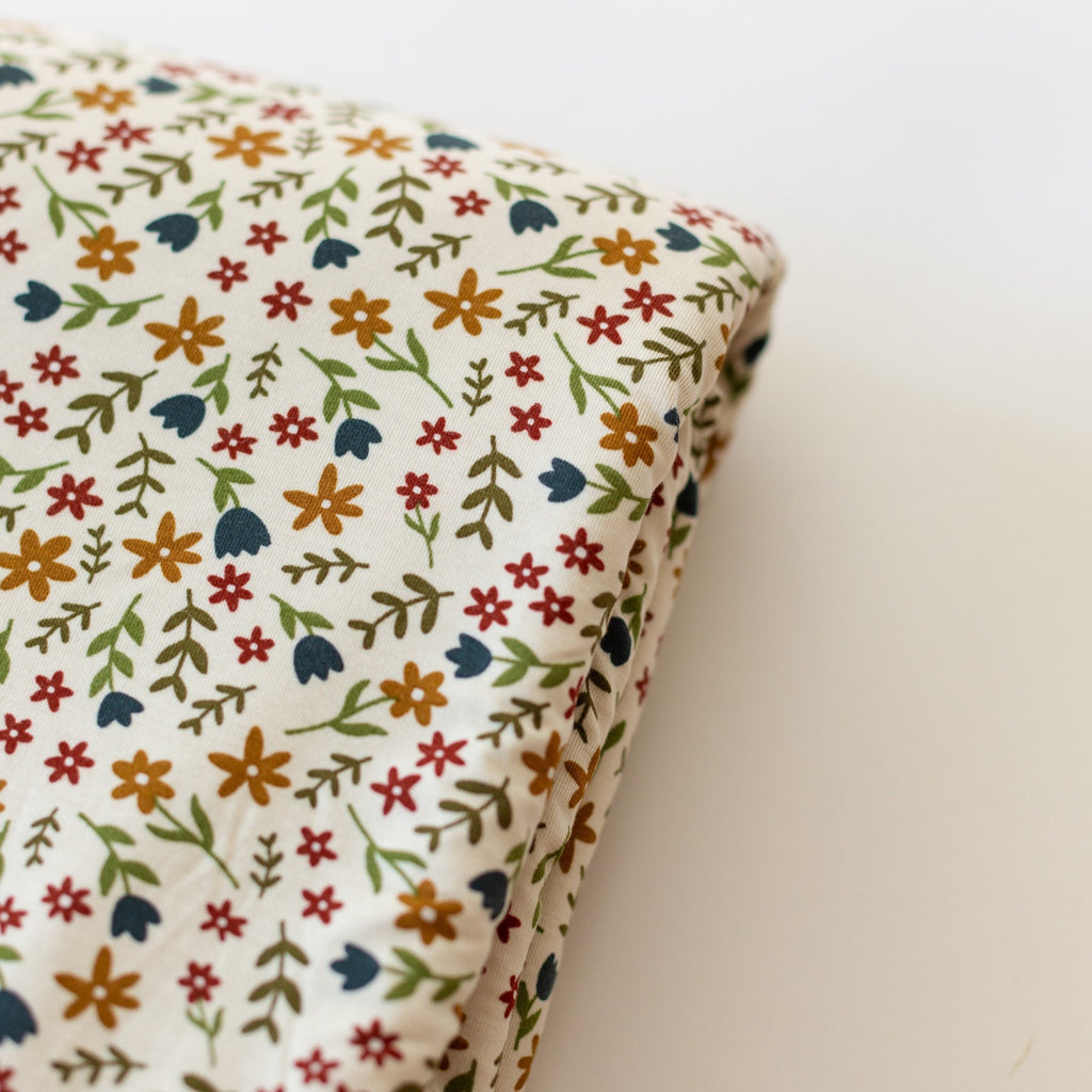 Cream Floral Youth Blanket