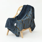 Christmas Trains Small Ribbed Youth Blanket