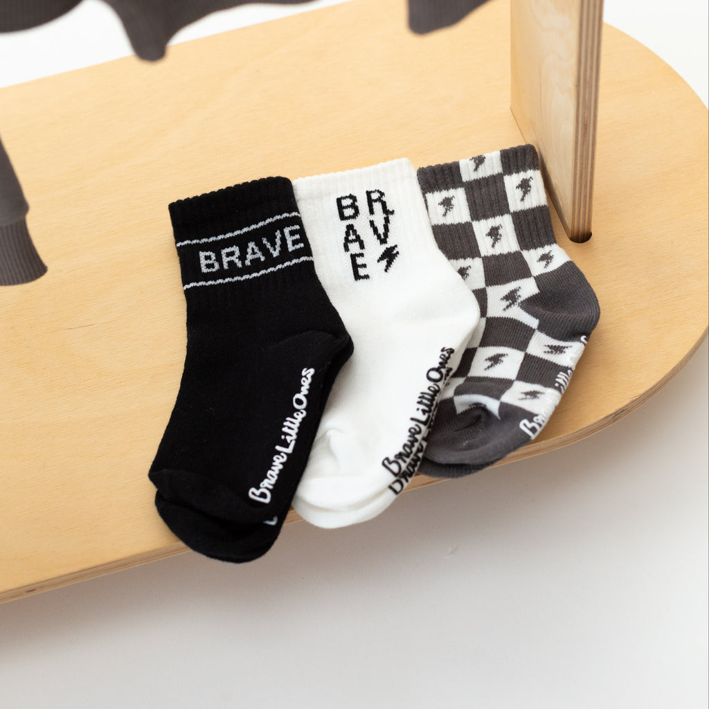 Black & Dark Charcoal Socks 3 Pack