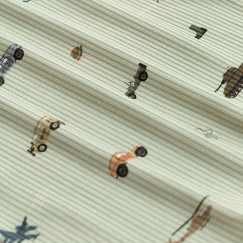 Military Small Ribbed Zip Romper