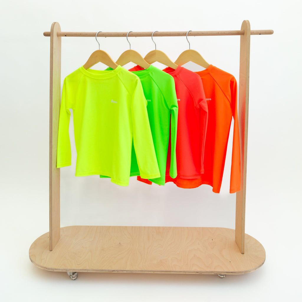 Neon Coral Rash Guard