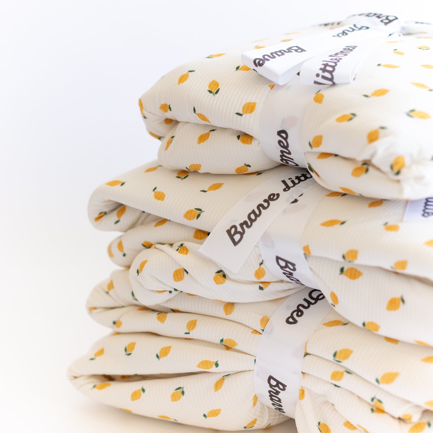 Lemons Small Ribbed Toddler Blanket