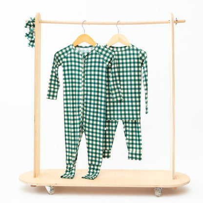 Evergreen Gingham Two-Piece Set