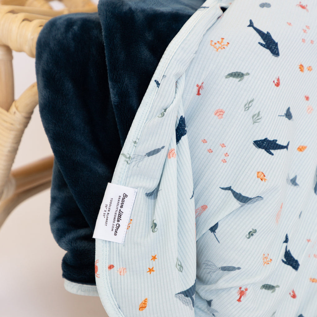 Under The Sea Small Ribbed Adult Blanket