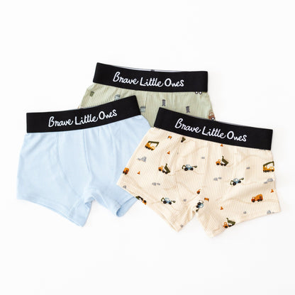 Construction, Coastal Blue and Trash Trucks Boxer Brief 3 pack