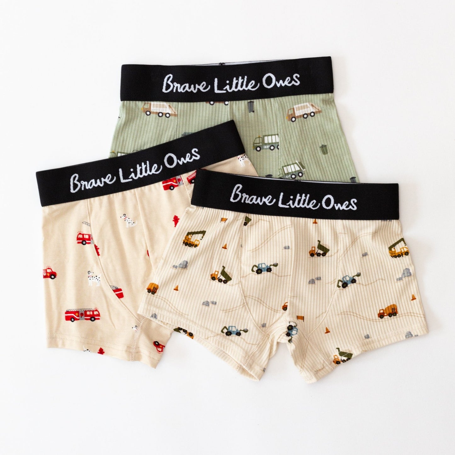 Trash Trucks, Firetrucks and Construction Boxer Brief 3 pack