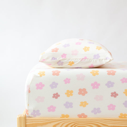 Big Daisies Twin Sheet With Pillow Case