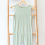 Dusty Sage Small Ribbed Harem Romper
