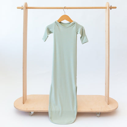 Dusty Sage Small Ribbed Knotted Gown