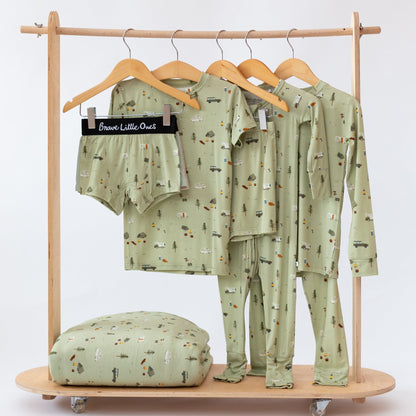 Happy Camper Zip Romper