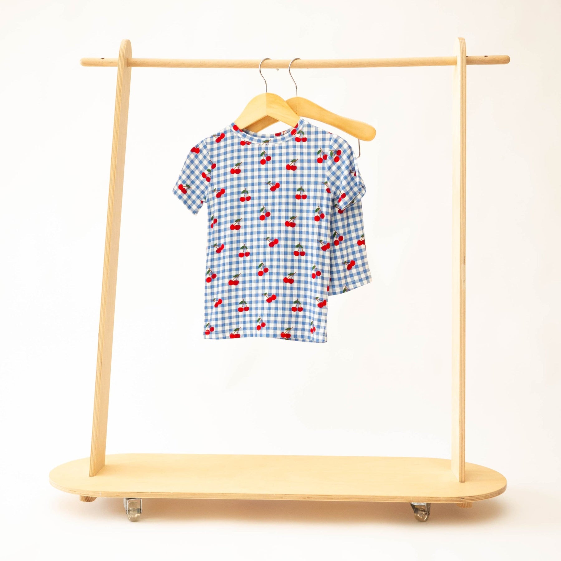 Vintage Cherries Small Ribbed Shorts Two-Piece Set