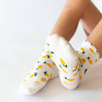 Pink Daisies & Lemons Ruffle Socks 3 Pack