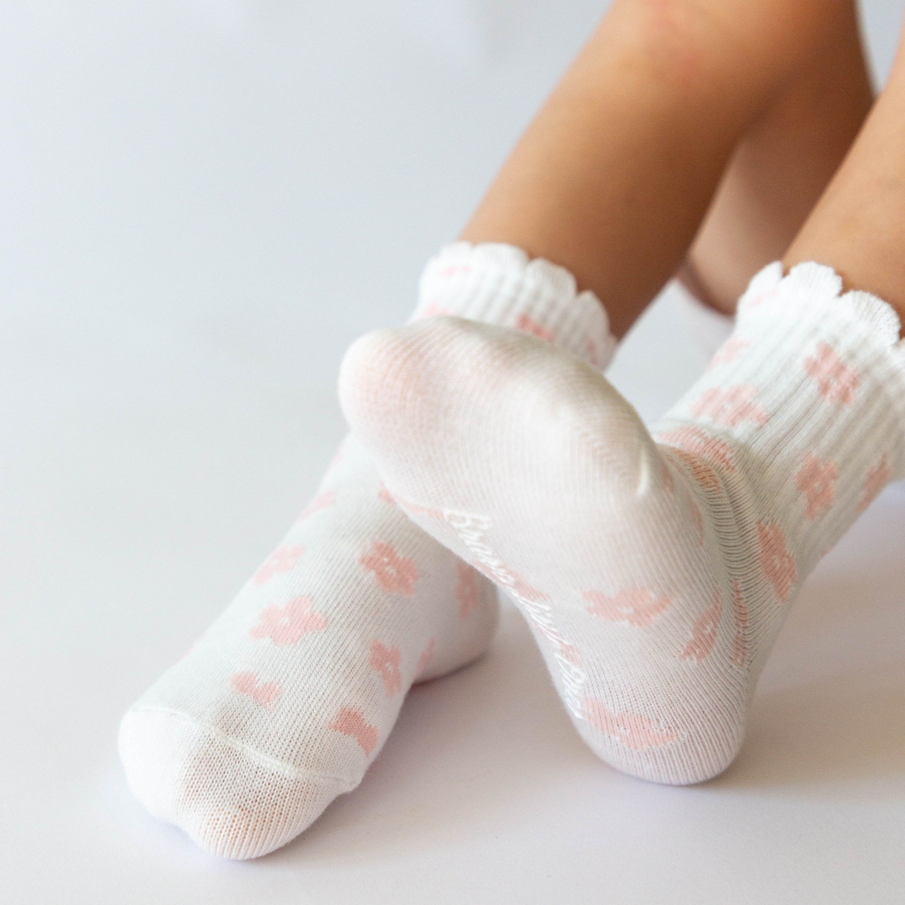 Pink Daisies & Lemons Ruffle Socks 3 Pack