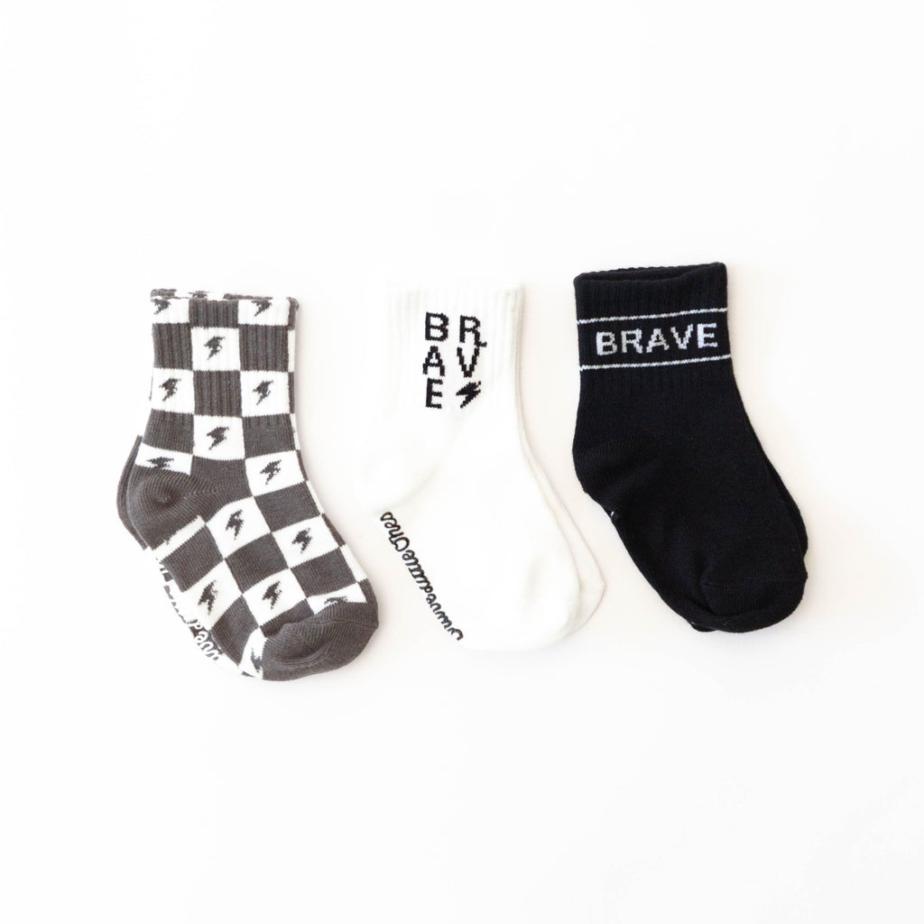 Black & Dark Charcoal Socks 3 Pack