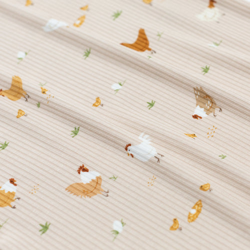 Chickens Small Ribbed Toddler Blanket