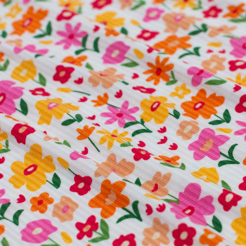 Summer Blooms Small Ribbed Bow