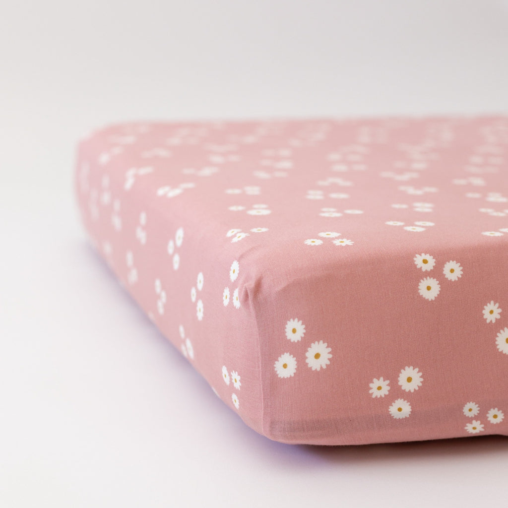 Mauve Blooms Crib Sheet