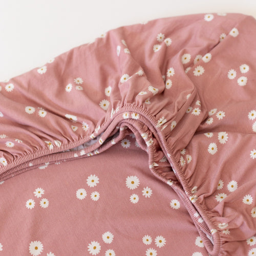 Mauve Blooms Crib Sheet