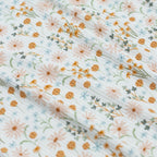 Whimsical Floral Small Ribbed Women's Short Sleeve & Pants Matching Set