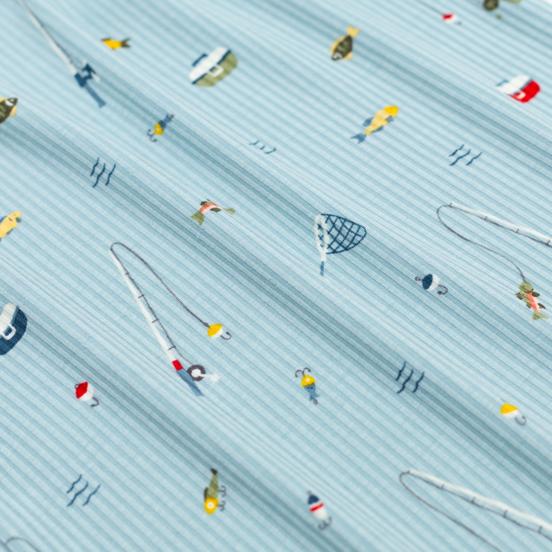 Gone Fishing Small Ribbed Summer Zip Romper