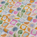 Checkered Seashells Small Ribbed Pocket Dress