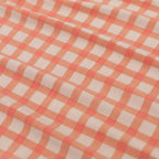 Coral Gingham Swaddle Set