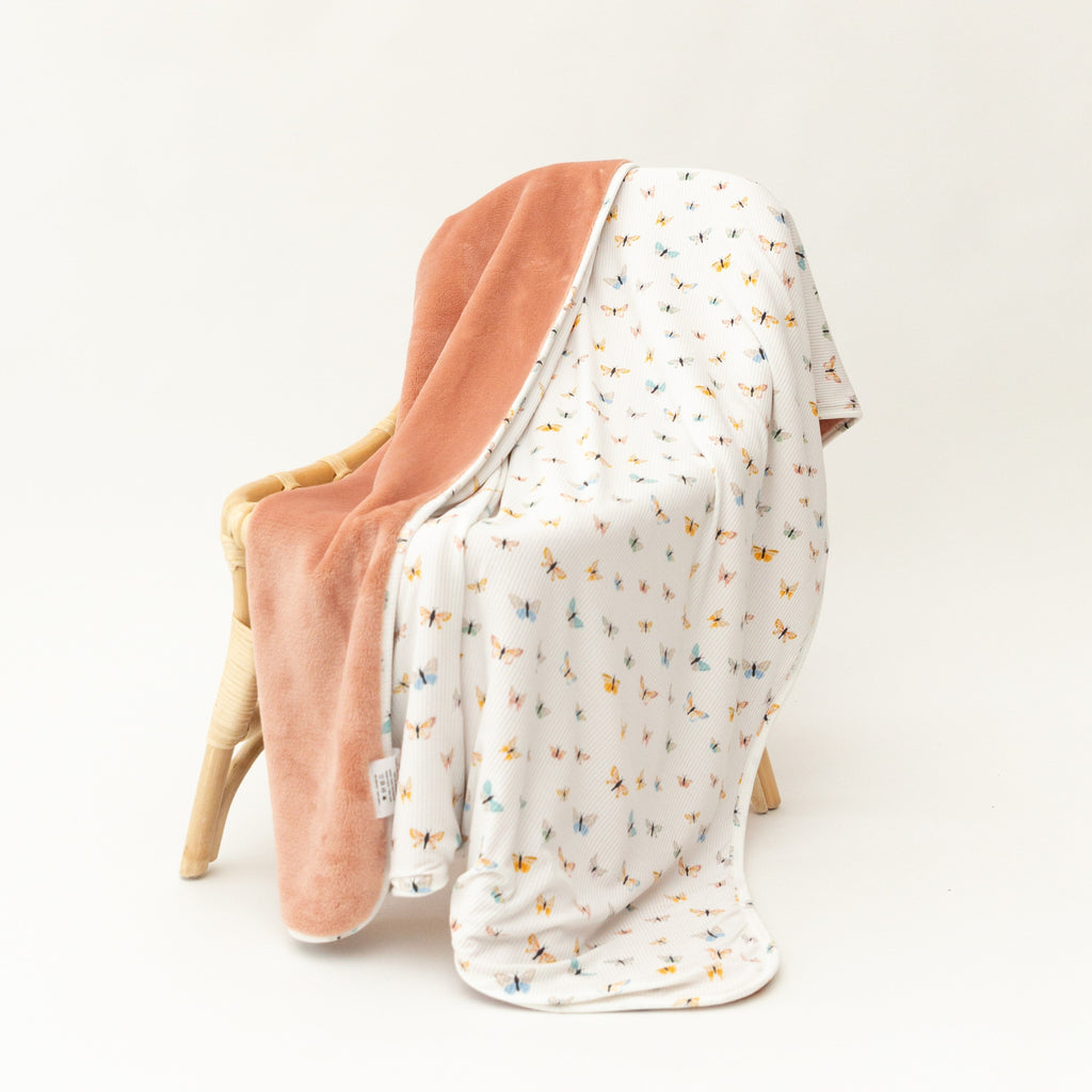 Butterflies Small Ribbed Adult Blanket