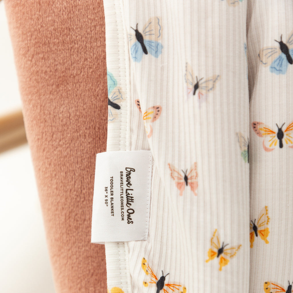 Butterflies Small Ribbed Adult Blanket