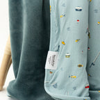 Gone Fishing Small Ribbed Adult Blanket