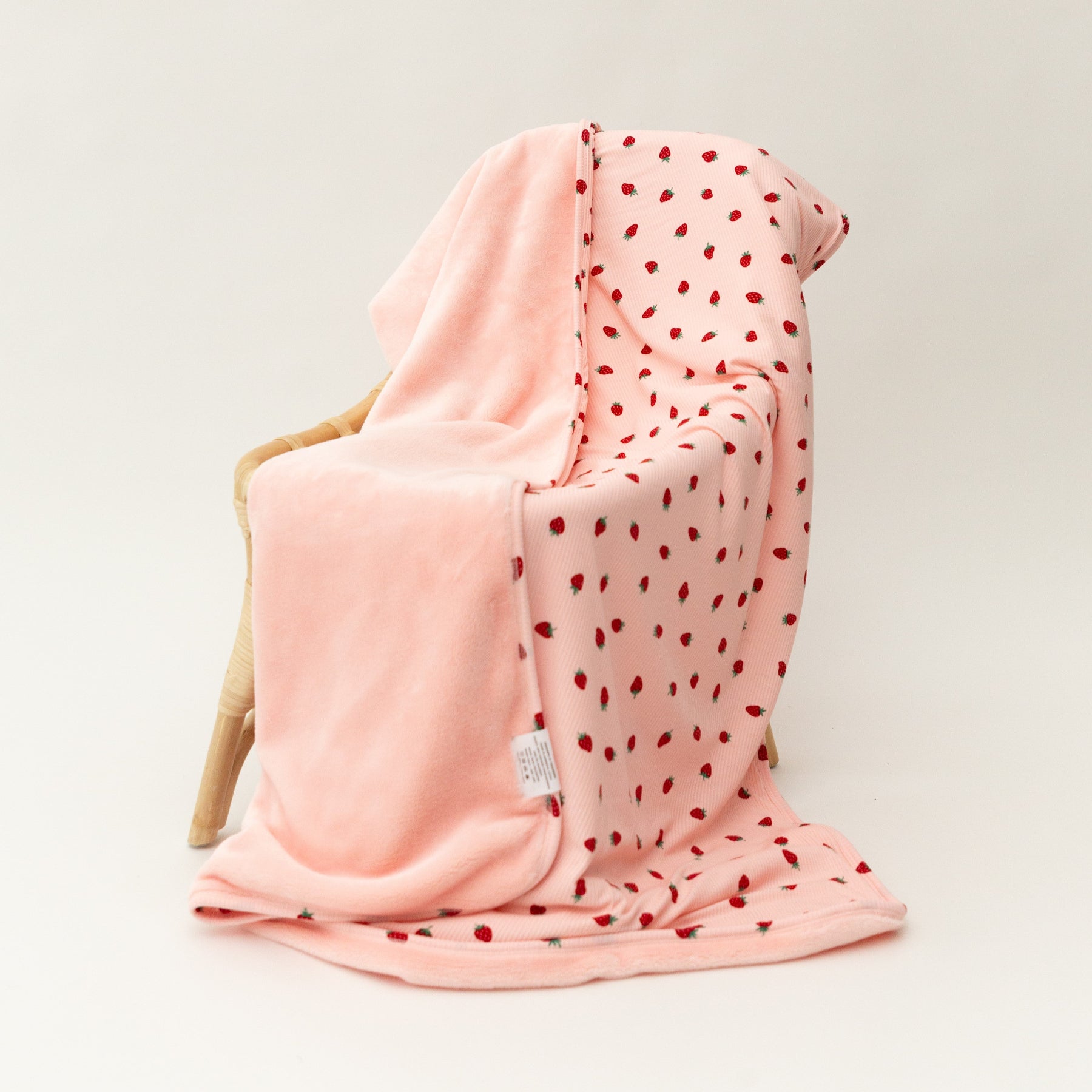 Strawberries Small Ribbed Adult Blanket