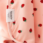 Strawberries Small Ribbed Toddler Blanket