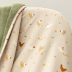 Chickens Small Ribbed Toddler Blanket