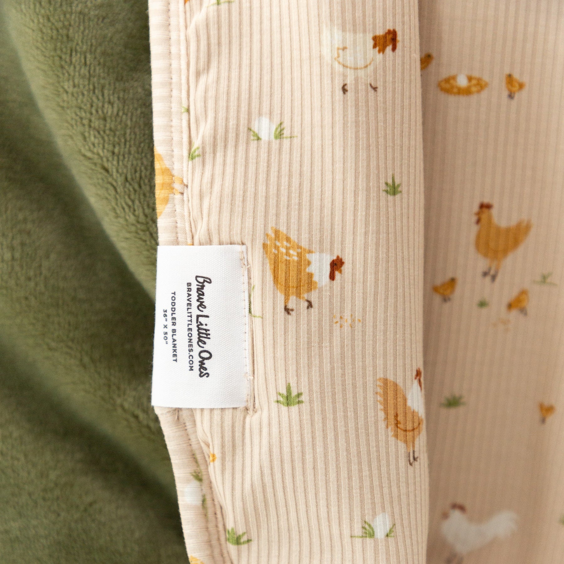 Chickens Small Ribbed Toddler Blanket
