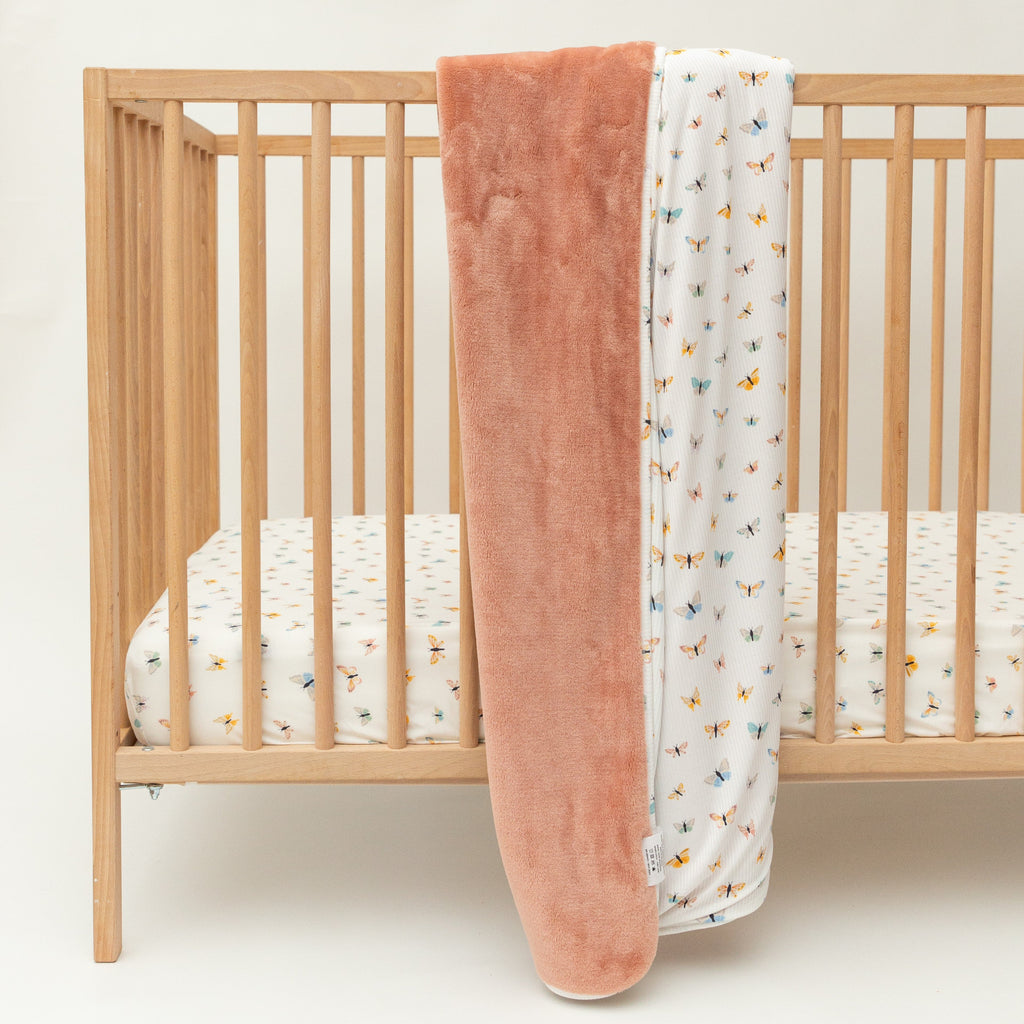 Butterflies Small Ribbed Adult Blanket