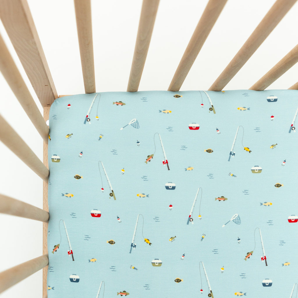 Gone Fishing Crib Sheet