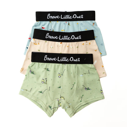 Chickens, Gone Fishing and Lawn Mowers Boxer Brief 3 pack