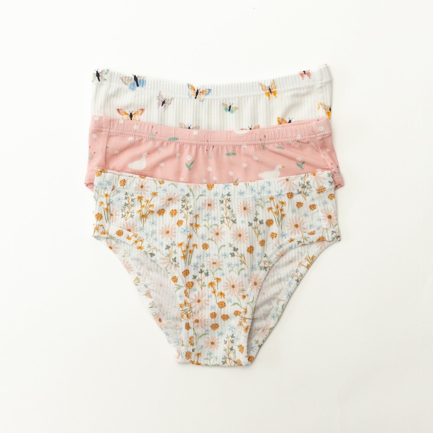 Butterflies, Ducks & Daisies and Whimsical Floral Underwear 3 pack