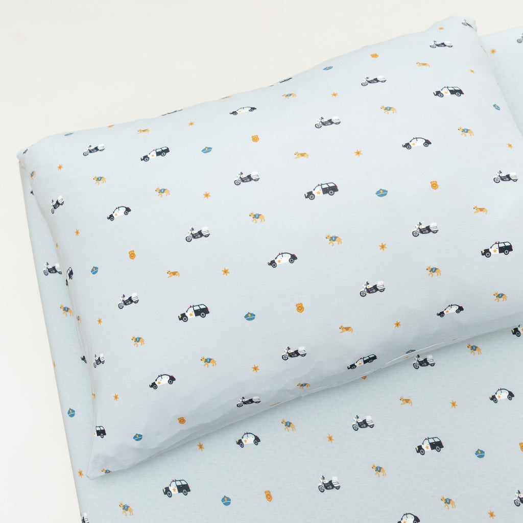 Police Twin Sheet With Pillow Case