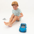 Race Cars Small Ribbed Shorts Two-Piece Set