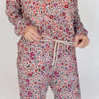 Fall Blooms Small Ribbed Women's Pants