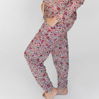 Fall Blooms Small Ribbed Women's Pants